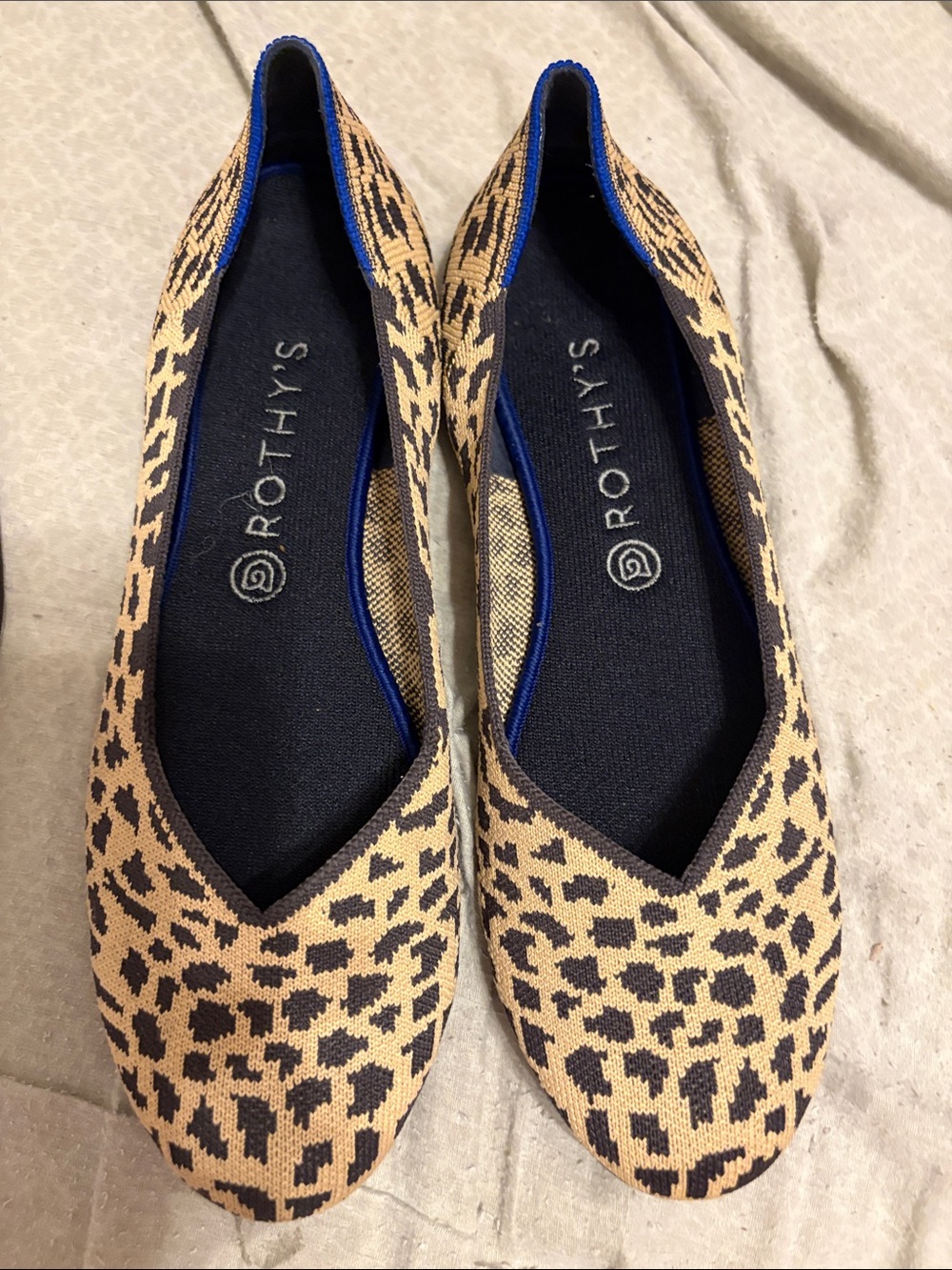 Rothy's The Flat Round Leopard Print Ballet Flats
